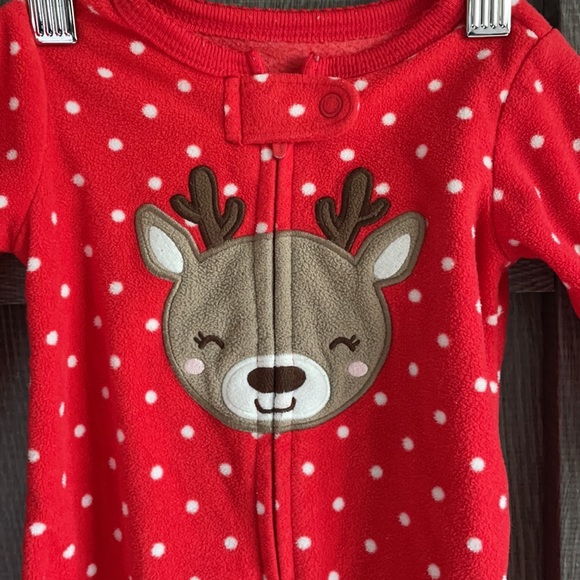 4/$24⭐️Carter’s fleece Christmas reindeer sleeper - Picture 3 of 5